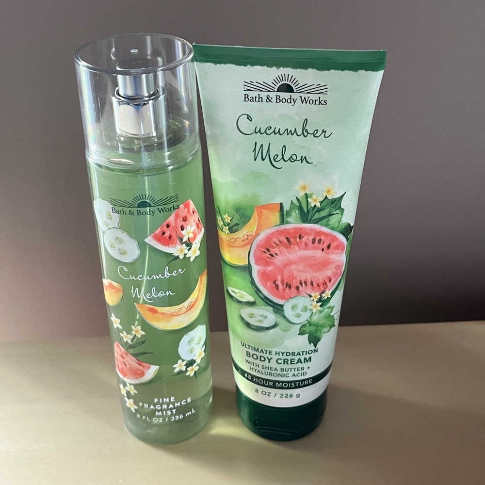 Bath & Body Works Cucumber Melon Body Cream & Fine Fragrance Mist